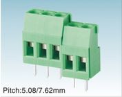 Green PCB Screw Female Terminal Block , 0.8MM2 to 25MM2 , 2.54MM To 15.0MM Pitch